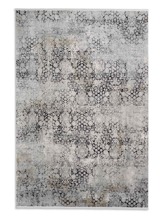 Astra Gravina 6624 Kurzflorteppich Anthrazit/Silber