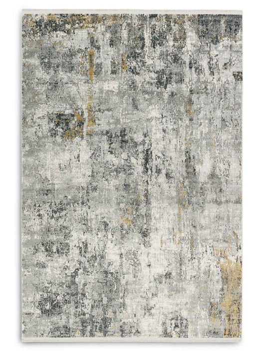 Astra Positano 6688 Webteppich Anthrazit/Creme Allover