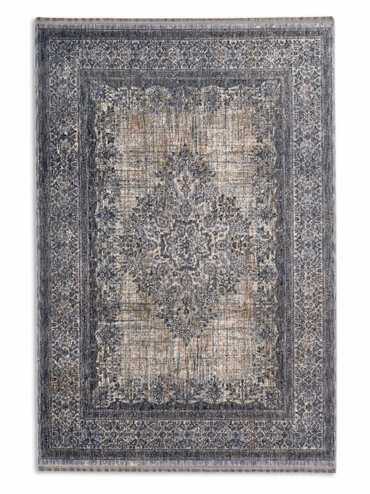 Astra Sarezzo 6635 Webteppich Bordüre Blau