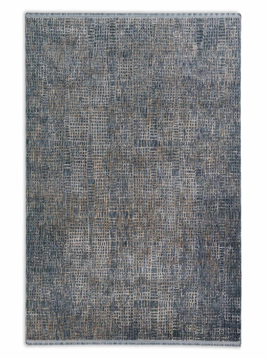 Astra Sarezzo 6635 Webteppich Gitter Blau