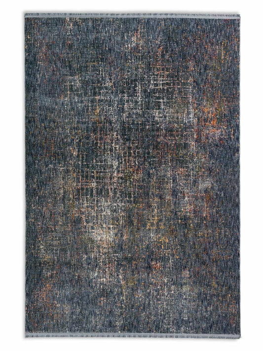 Astra Sarezzo 6635 Webteppich Gitter Blau/Bunt