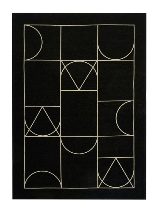 Carpet Decor Signet Teppich Schwarz