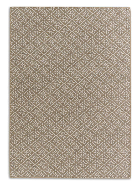 Schöner Wohnen Parkland 6351 Outdoorteppich Blumen Beige