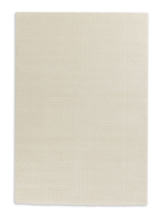 Schöner Wohnen Pure Design 6317 Webteppich Streifen/Raum Creme