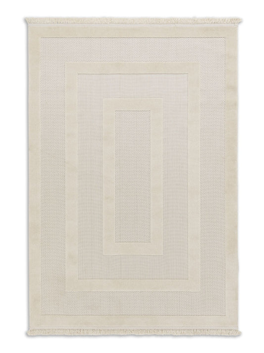 Schöner Wohnen Summer 6352 Outdoorteppich Bordüre Creme