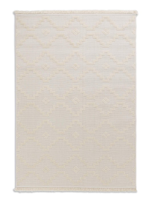Schöner Wohnen Summer 6352 Outdoorteppich Quadrate Creme