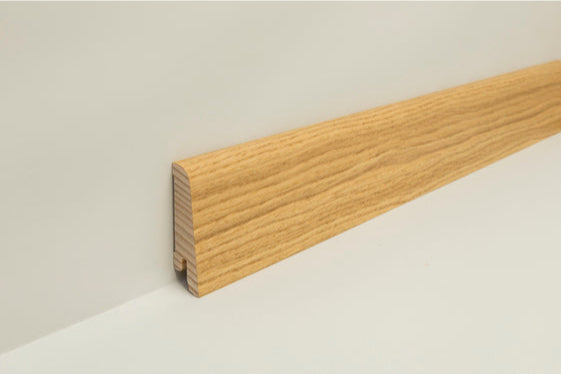 Joka Sockelleiste 15x60 mm, Echtholz furn. mit Nut für ClipStar, Profil 6003(#531) FU EI10 - Eiche 531