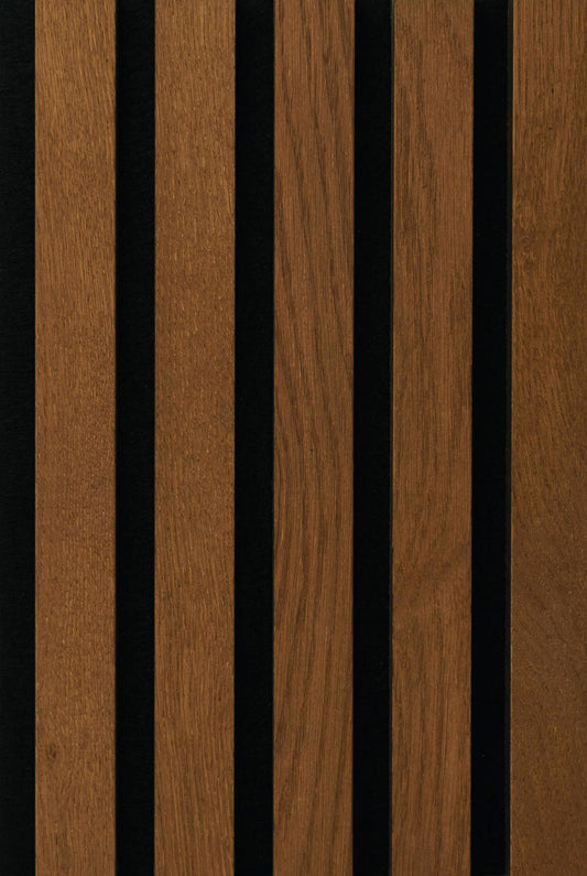 Joka Paro Akustikpaneele PAS310 Eiche Braun - Schwarzes Vlies - geölt Echtholzpaneel 2790x600mm