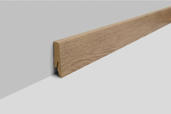 Joka Sockelleiste 18x58 mm foliert (FO) Profil #660 mit Nut für Clip FO8860 FO EI839- foliert * 660