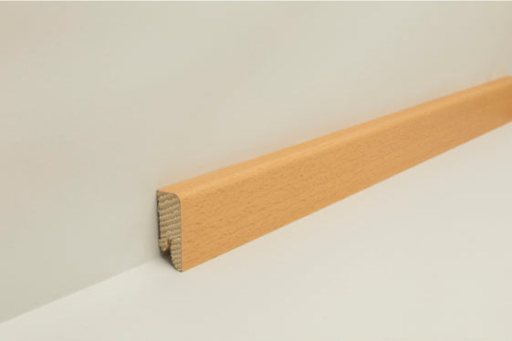 Joka Sockelleiste 16x40 mm furniert (FU) Profil #630 mit Nut für Clip FO8811 FU BU10-Buche ged. 630