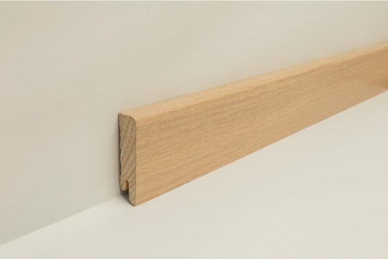 Joka Sockelleiste Profil #631 furniert #631 mit Nut für Clip FO8810 FU EI13-Eiche cremeweiß 631