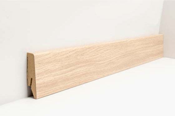 Joka Sockelleiste 18x58 mm foliert (FO) Profil #660 mit Nut für Clip FO8860 FO EI36 - foliert * 660