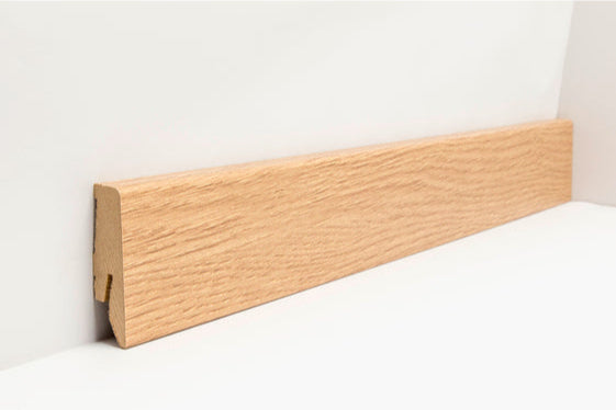 Joka Sockelleiste 18x58 mm foliert (FO) Profil #660 mit Nut für Clip FO8860 FO EI533 - foliert * 660