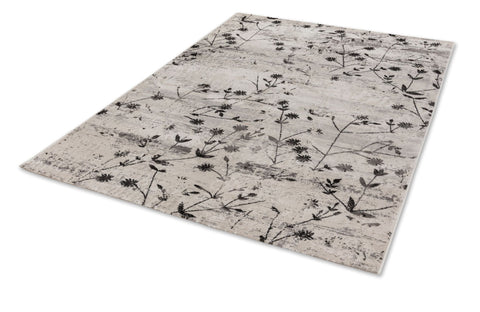 Astra Antea 6626 Webteppich Blumen Schwarz