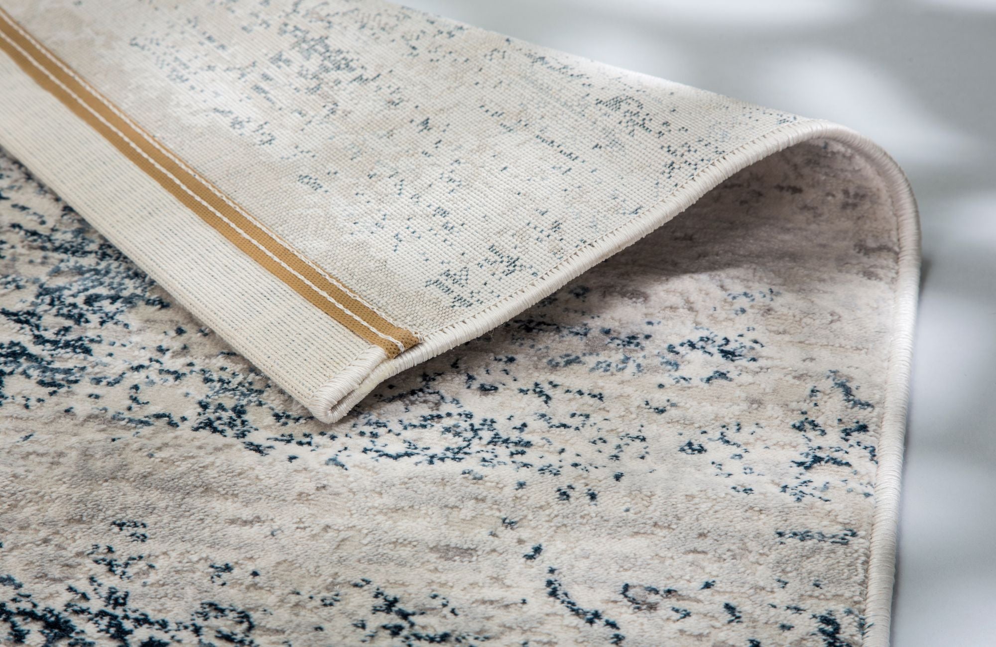 Astra Antea 6626 Webteppich Vintage Blau/Creme