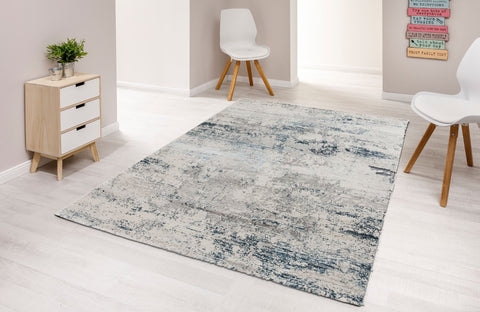 Astra Antea 6626 Webteppich Vintage Blau/Creme