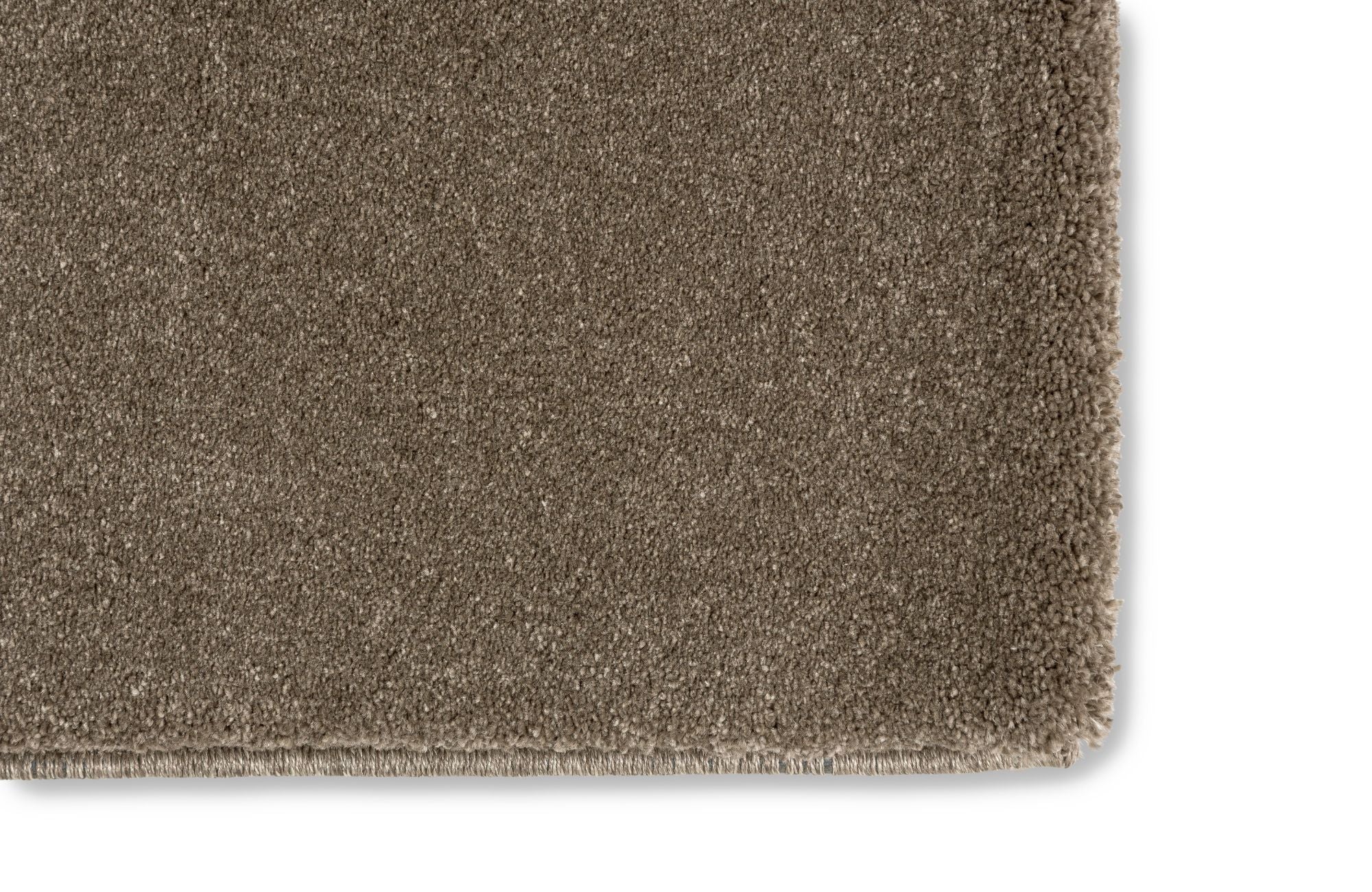 Astra Barletta Teppich Uni Dunkelbraun Ecke