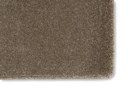 Astra Barletta Teppich Uni Dunkelbraun Ecke