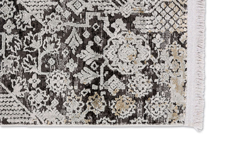 Astra Gravina 6624 Kurzflorteppich Anthrazit/Silber