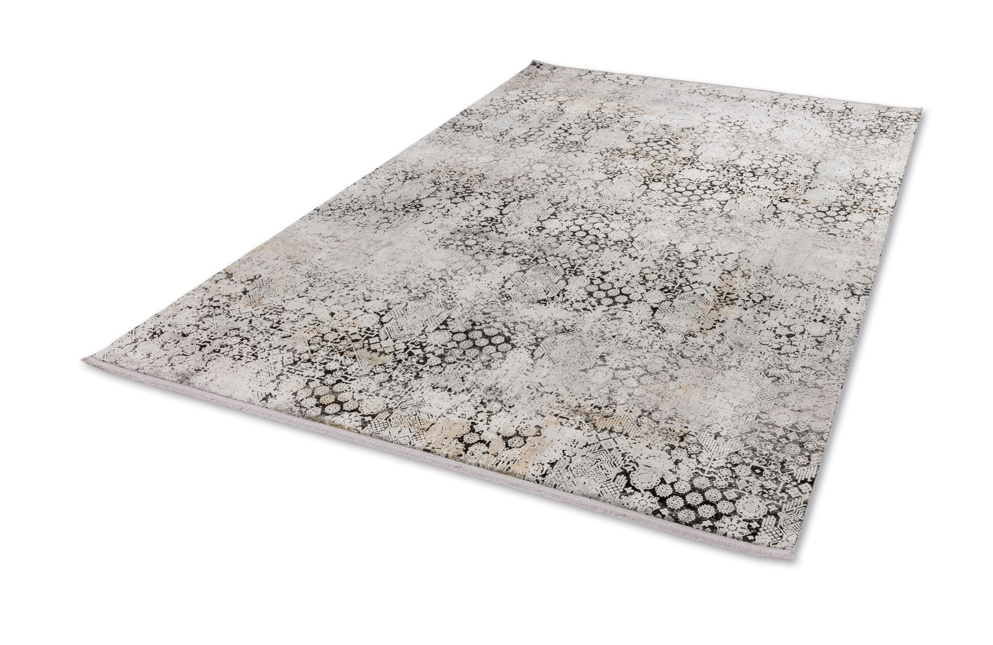 Astra Gravina 6624 Kurzflorteppich Anthrazit/Silber