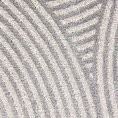 Astra Jules 6992 Kurzflor-Teppich Kringel Silber