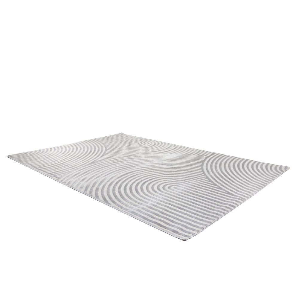Astra Jules 6992 Kurzflor-Teppich Kringel Silber