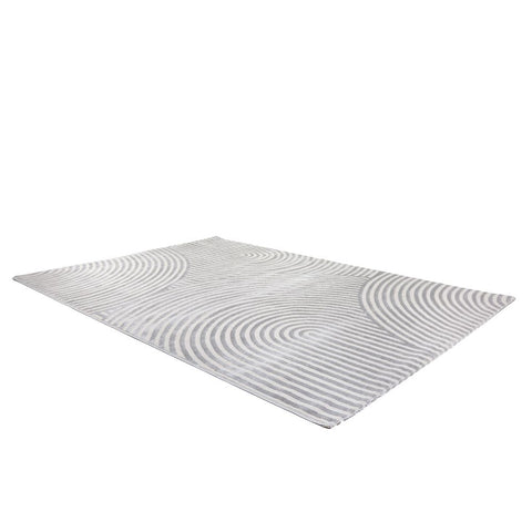Astra Jules 6992 Kurzflor-Teppich Kringel Silber