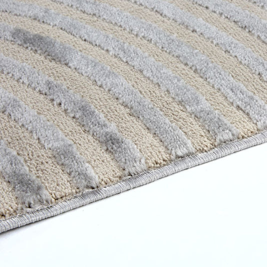 Astra Jules 6992 Kurzflor-Teppich Kringel Silber