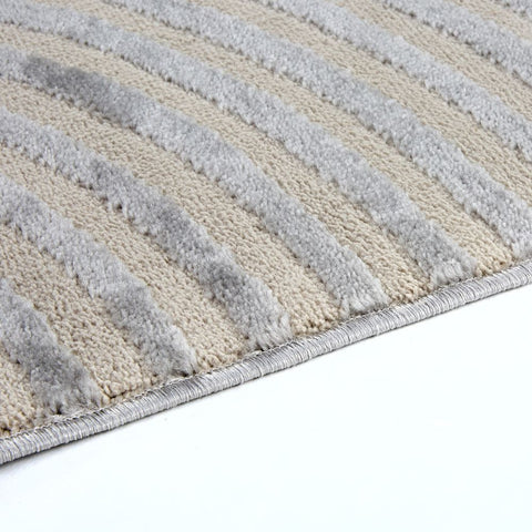Astra Jules 6992 Kurzflor-Teppich Kringel Silber