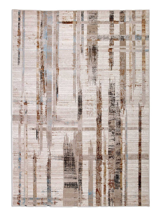 Astra Jules 6992 Kurzflor-Teppich Striche Grau/Beige