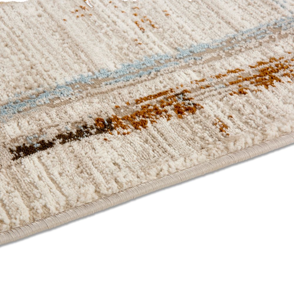 Astra Jules 6992 Kurzflor-Teppich Striche Grau/Beige