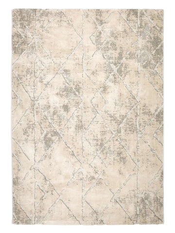 Astra Lou 6991 Kurzflor-Teppich Rauten Creme-Grau