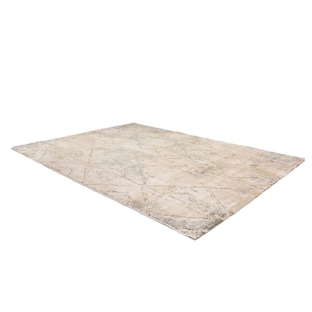 Astra Lou 6991 Kurzflor-Teppich Rauten Creme-Grau