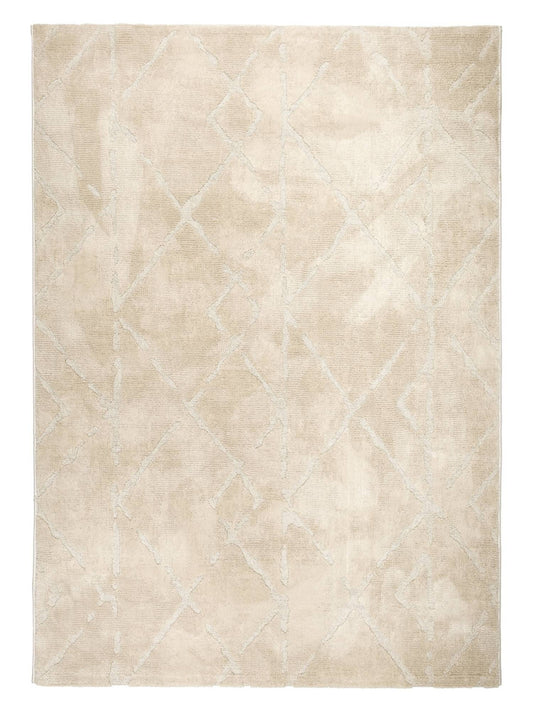 Astra Lou 6991 Kurzflor-Teppich Rauten Creme