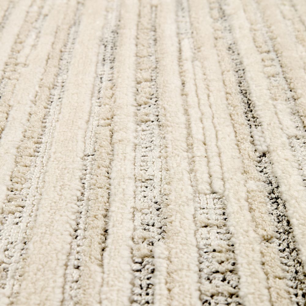 Astra Lou 6991 Kurzflor-Teppich Streifen Creme-Grau