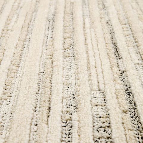 Astra Lou 6991 Kurzflor-Teppich Streifen Creme-Grau