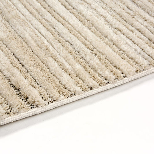 Astra Lou 6991 Kurzflor-Teppich Streifen Creme-Grau