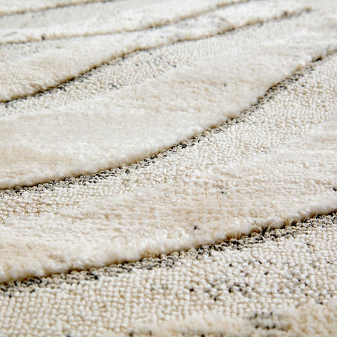Astra Lou 6991 Kurzflor-Teppich Wellen Creme-Grau