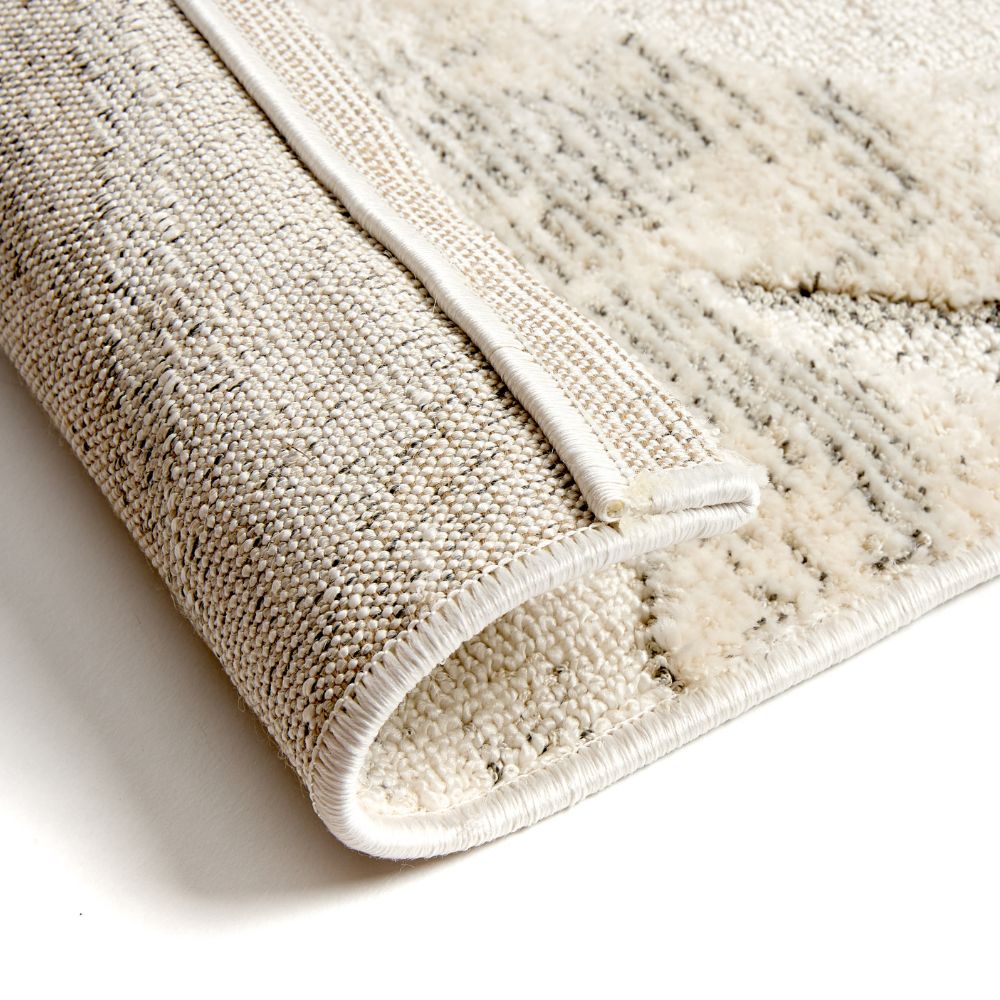 Astra Lou 6991 Kurzflor-Teppich Wellen Creme-Grau