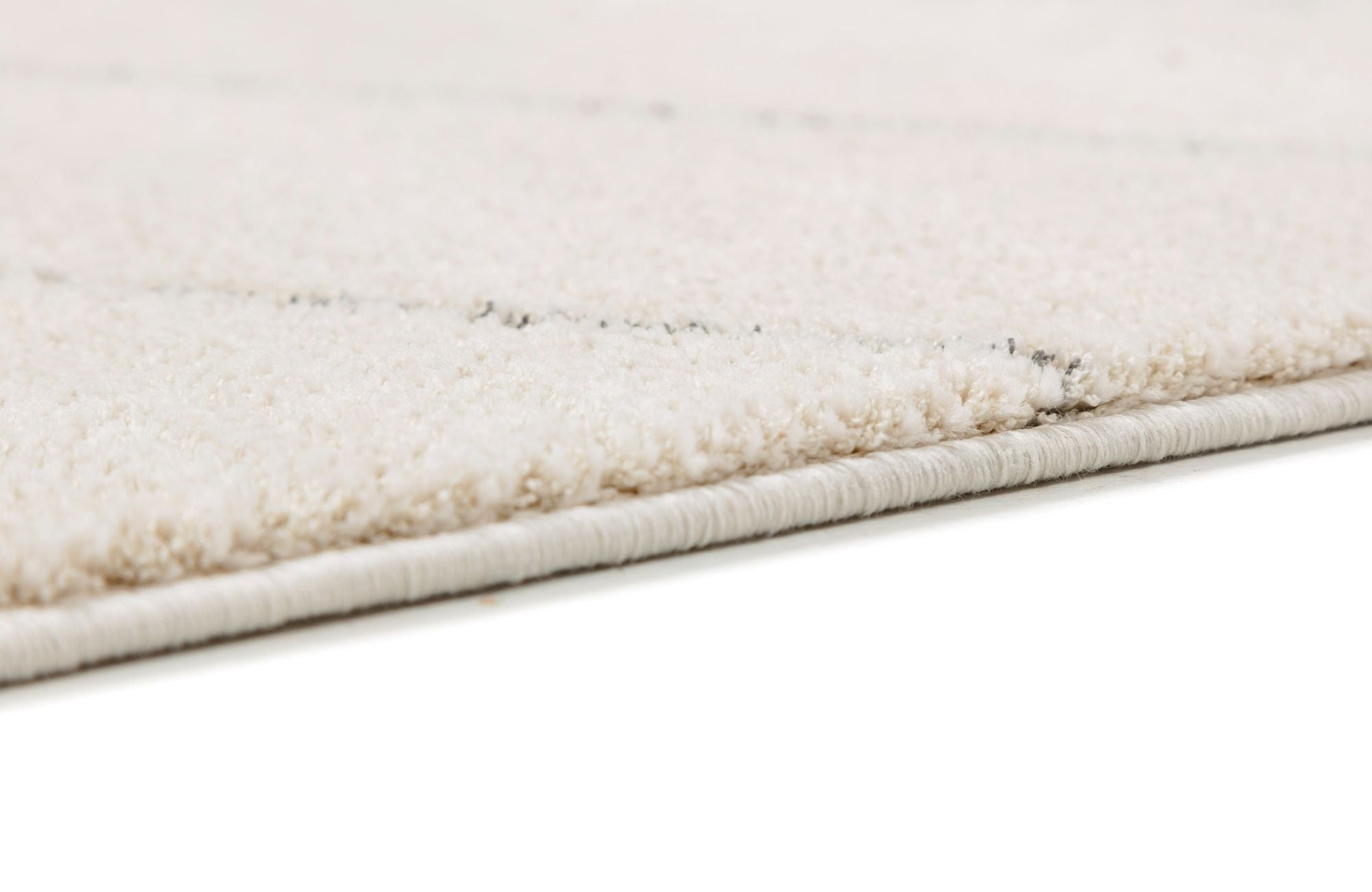 Astra Maglie Teppich Streifen Creme Rand