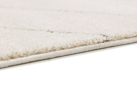 Astra Maglie Teppich Streifen Creme Rand