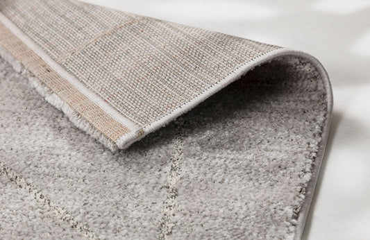 Astra Maglie Teppich Streifen Grau Rücken