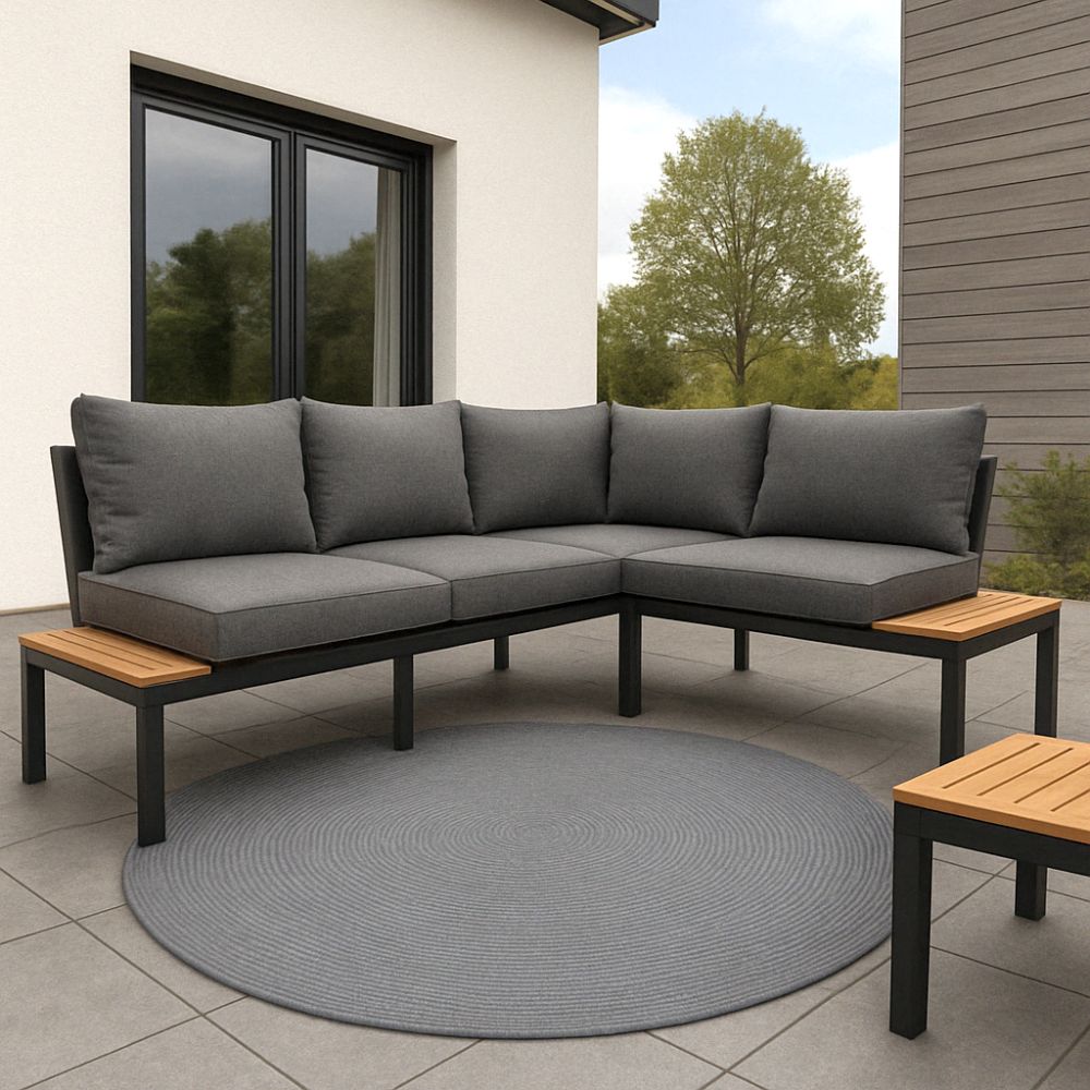 Astra Paris 6971 In- & Outdoorteppich Grau