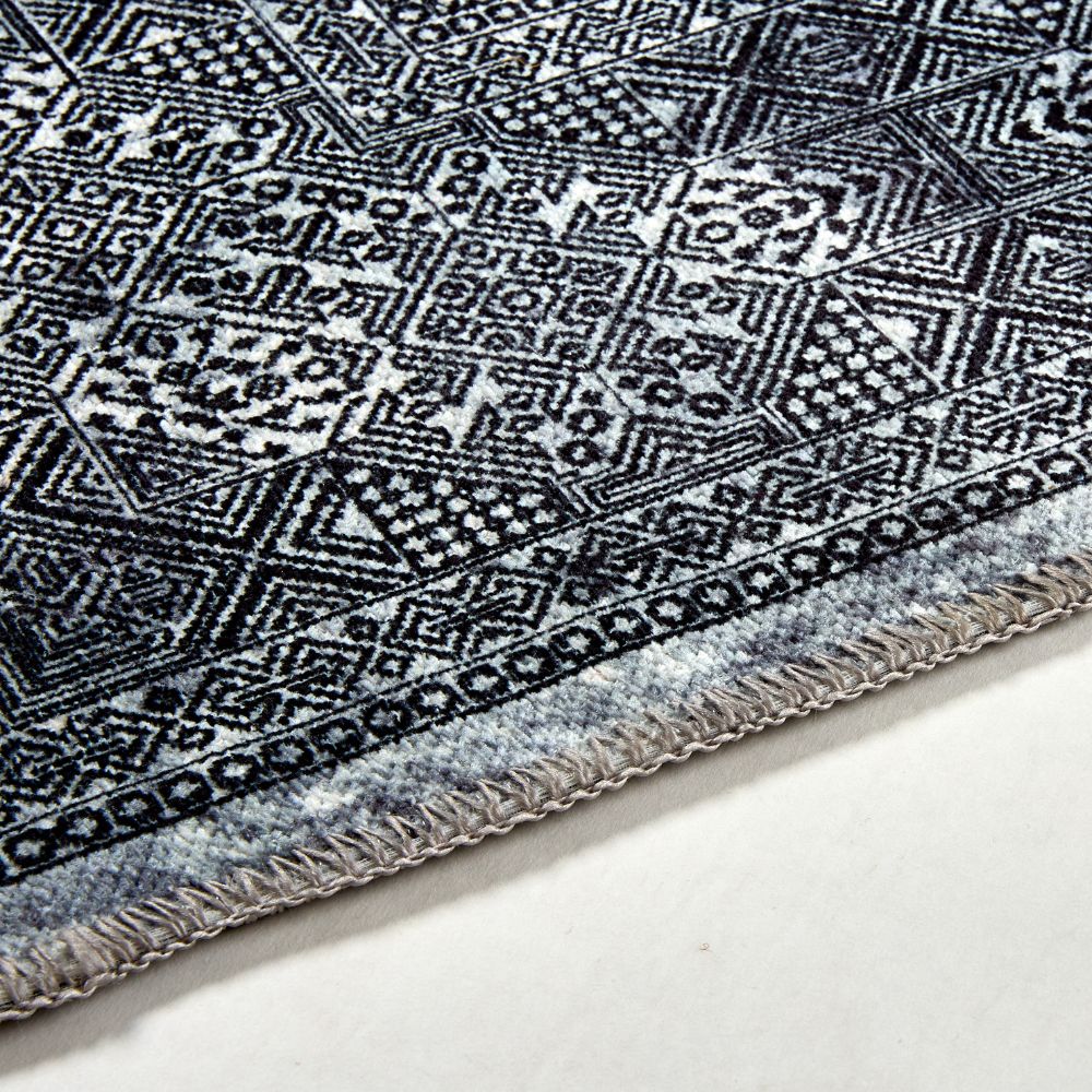 Astra Piper 6996 Kurzflor-Teppich Anthrazit/Schwarz