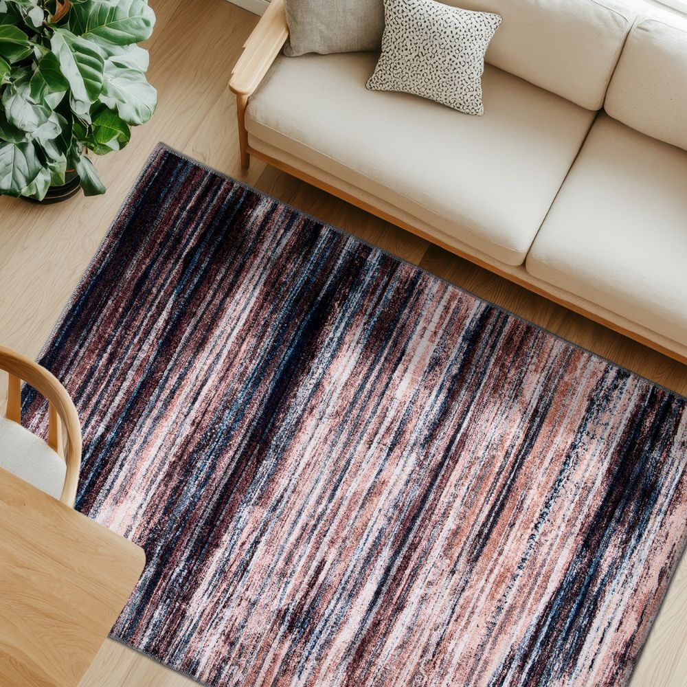 Astra Piper 6996 Kurzflor-Teppich Rotbraun/Beige