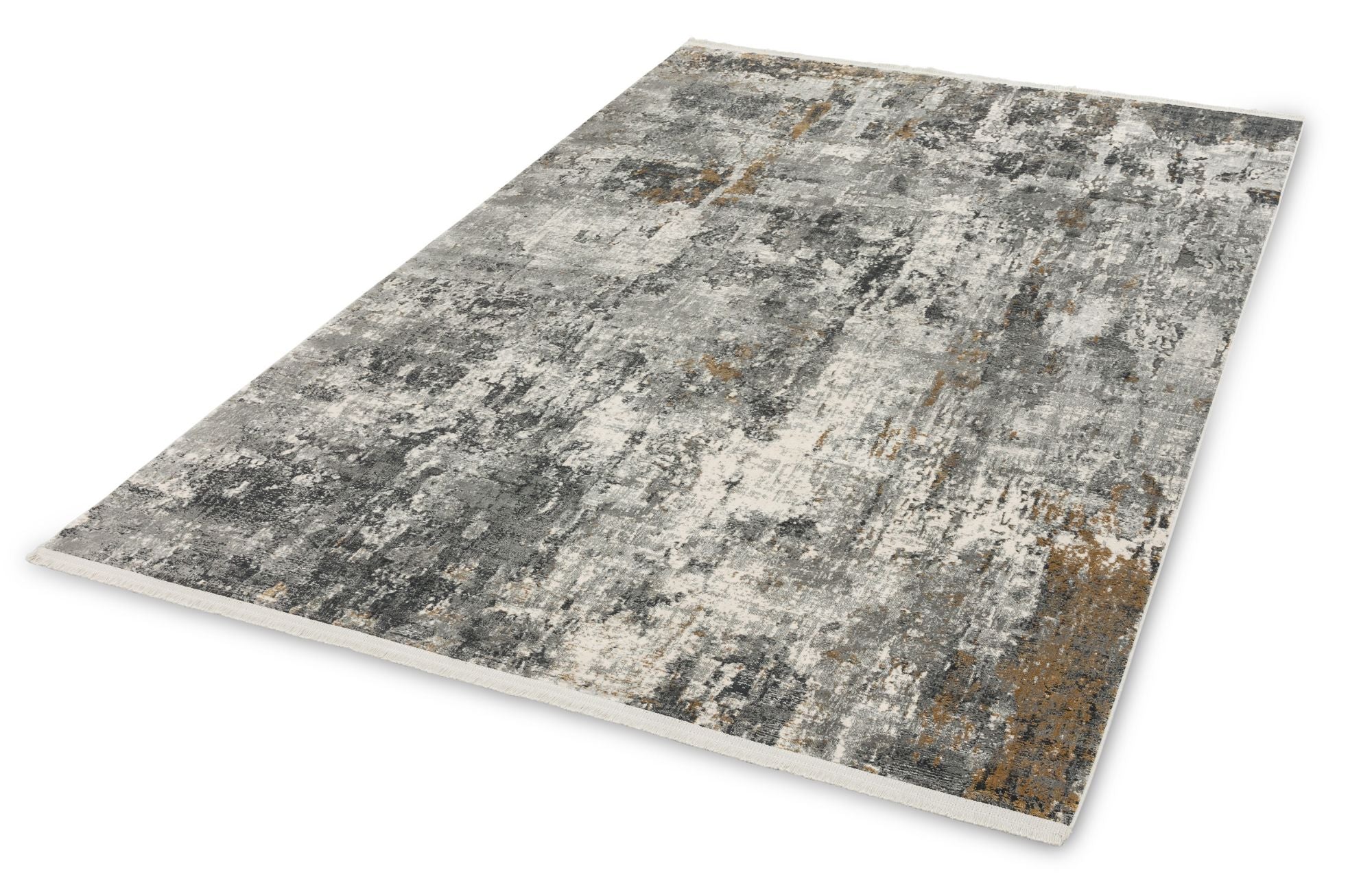 Astra Positano 6688 Webteppich Anthrazit/Creme Allover