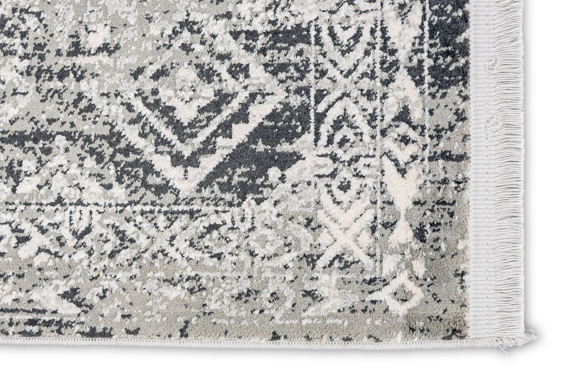 Astra Positano 6688 Webteppich Grau/Creme Bordüre