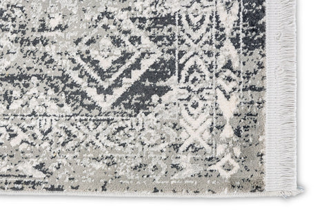 Astra Positano 6688 Webteppich Grau/Creme Bordüre