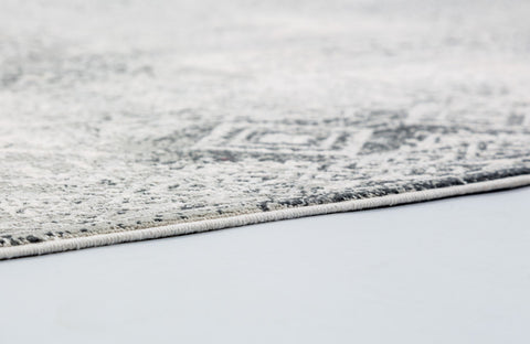 Astra Positano 6688 Webteppich Grau/Creme Bordüre
