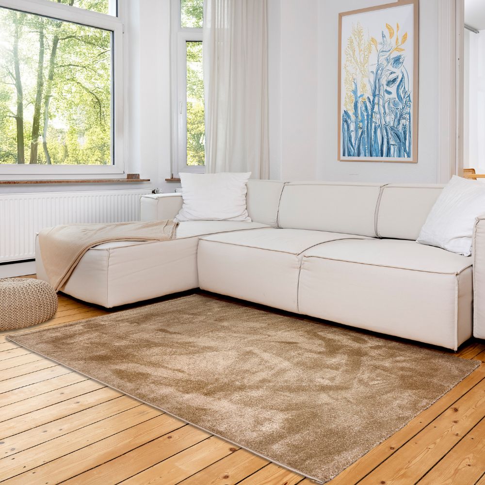 Astra Sam 6982 Kurzflor-Teppich Beige